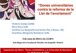 Acto central de la Universidad de Barcelona sobre la Ley del Aborto del PP