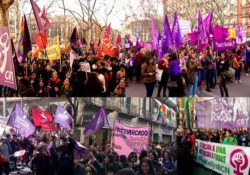 Gran participación de Pan y Rosas en las manifestaciones del 8M