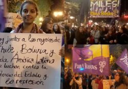 25N Estado español: “Hermana chilena, no dejes de luchar, que aquí estamos dispuestas a cruzarnos todo el mar”