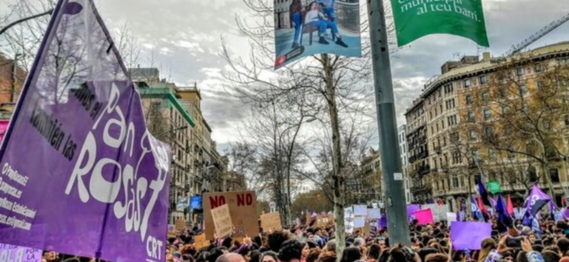 Manifestacions amb aforament per al 8M a Cataluna, una qüestió sanitaria?